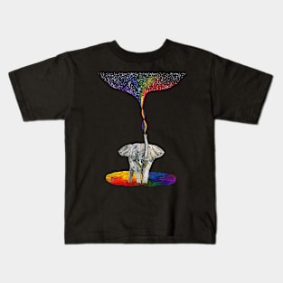 Rainbow Elephant Kids T-Shirt